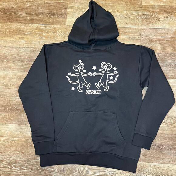 MARKET “Friends Don’t Snitch” Hoodie Black Sz Small - New Streetwear Sweatshirt - Picture 4 of 5